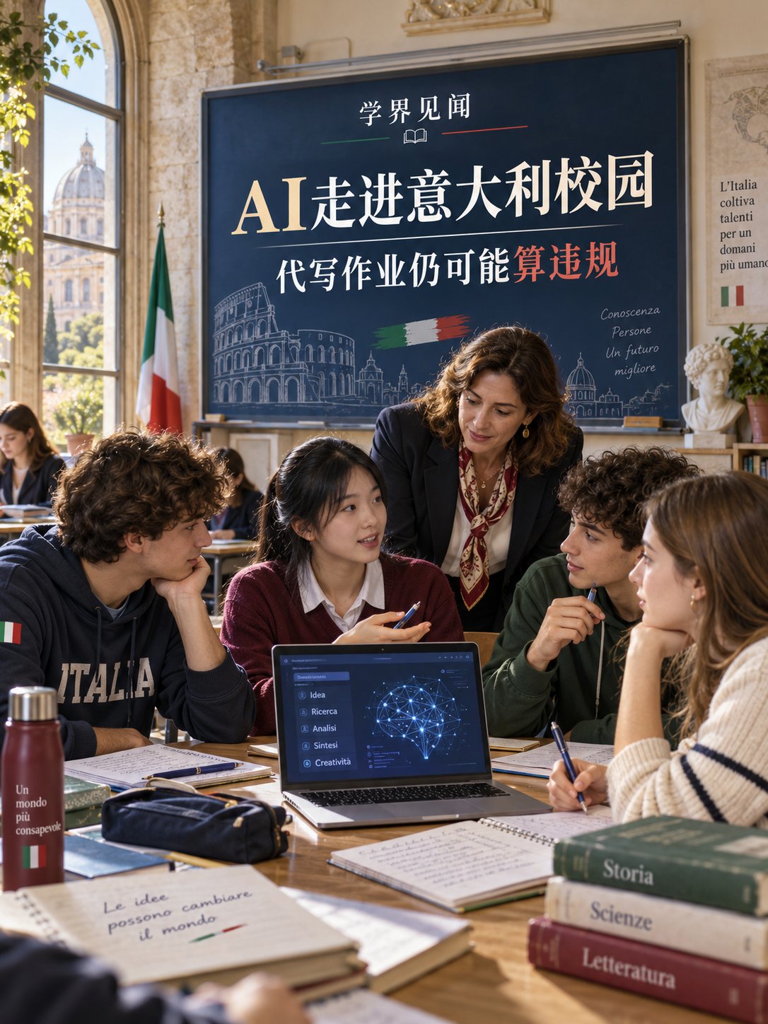 AI走进意大利校园，代写作业仍可能算违规