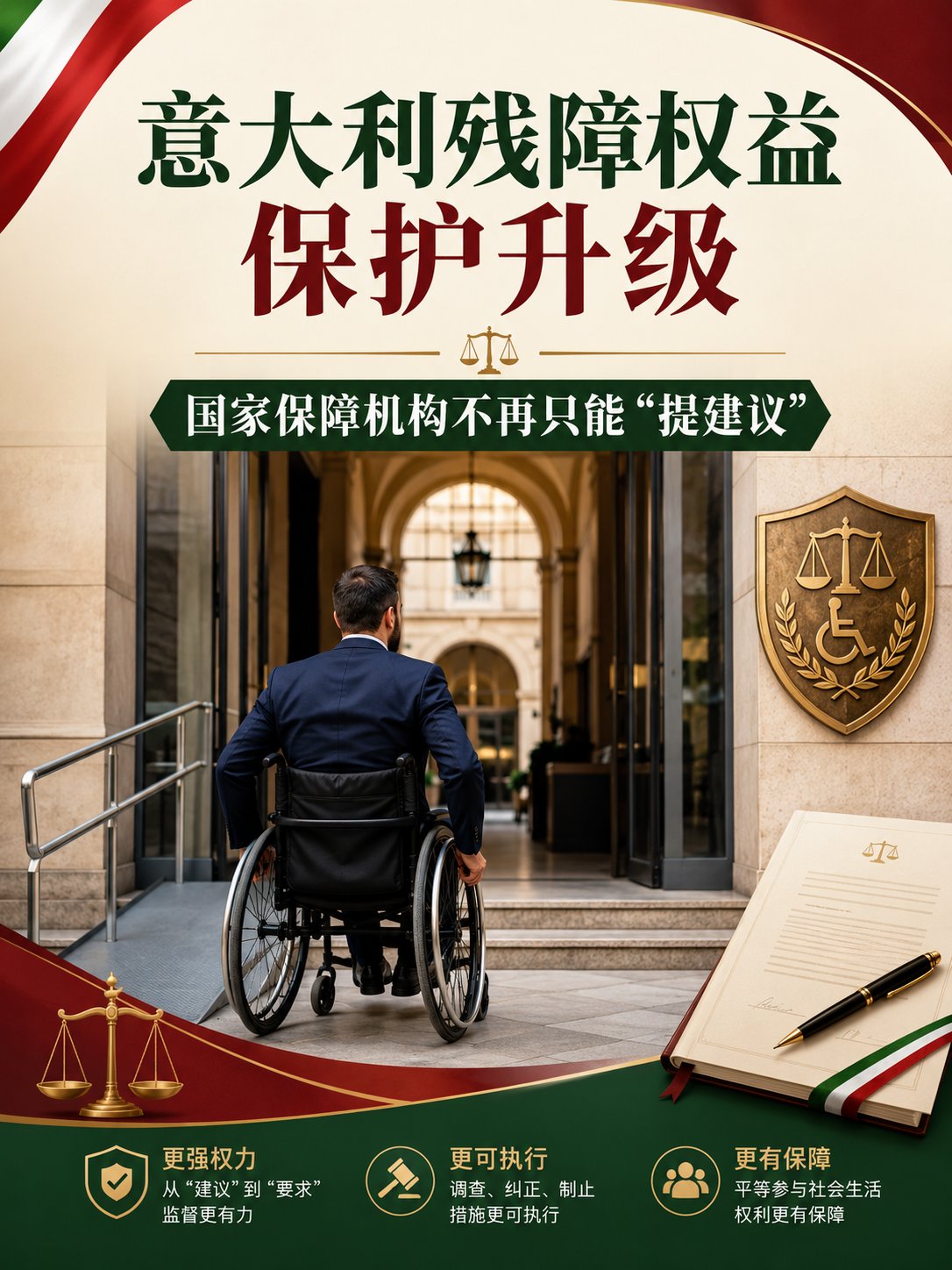 意大利残障权益保护升级，国家保障机构不再只能“提建议”