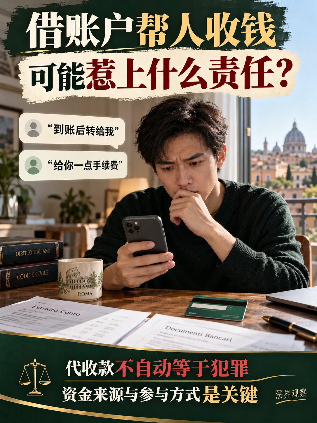 把银行账户借给别人收钱，可能惹上什么责任？