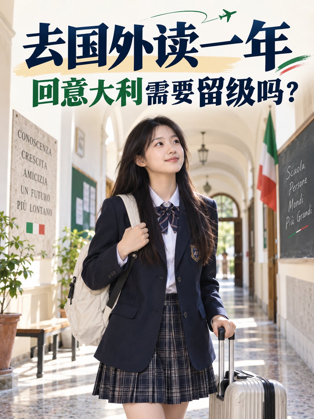 高中去国外读一年，回意大利需要留级吗？