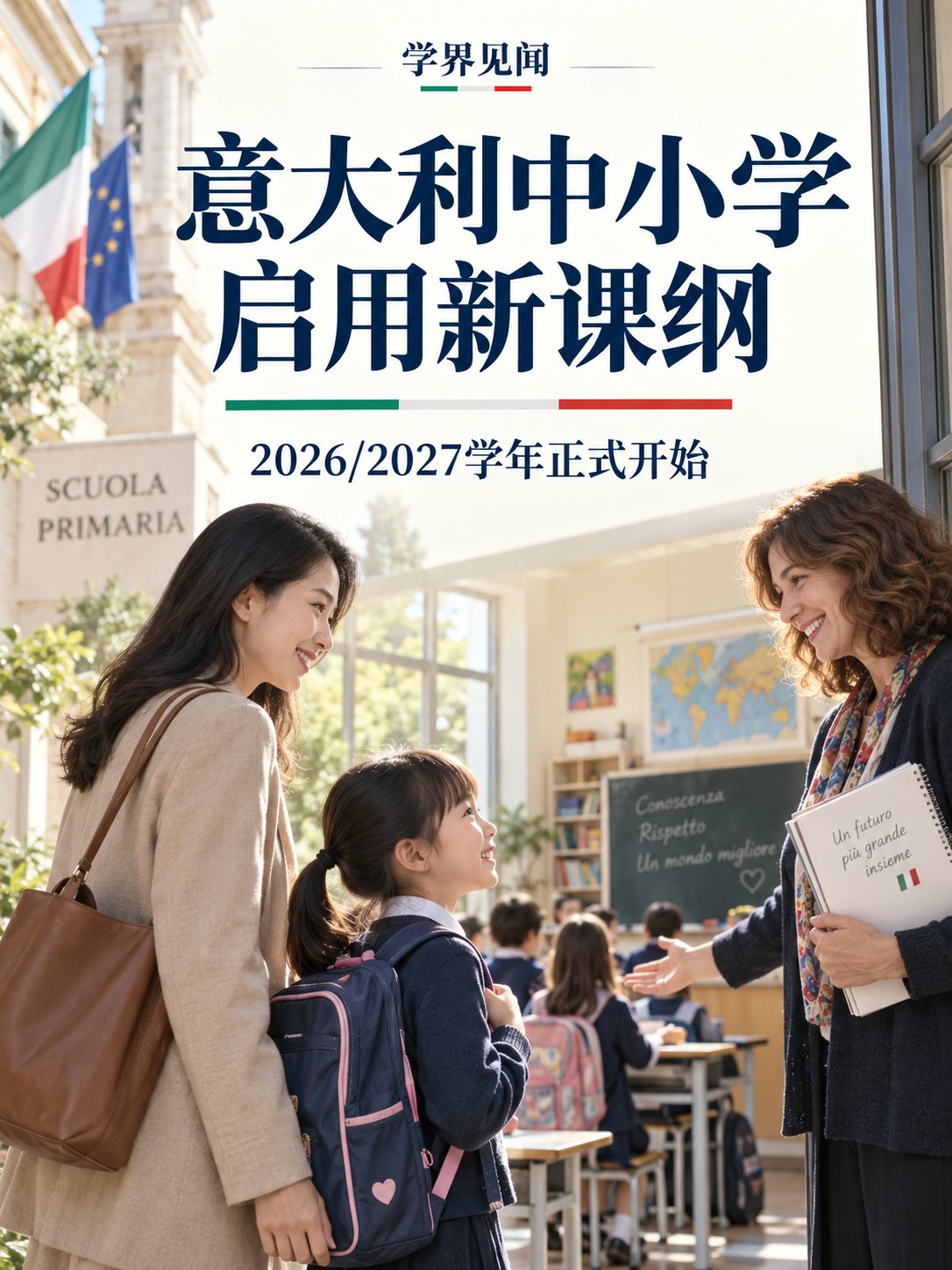 意大利中小学启用新课纲