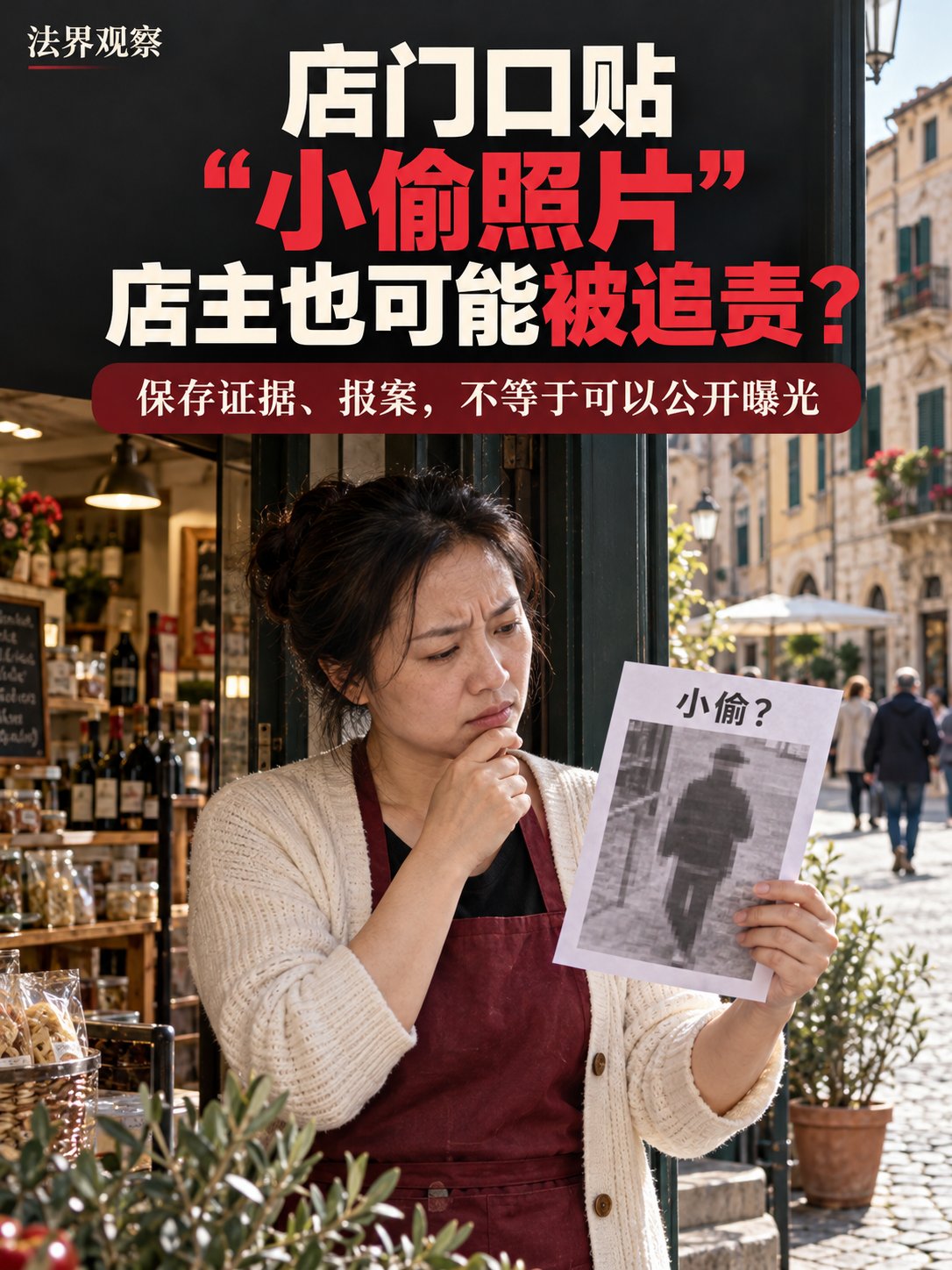 店门口贴“小偷照片”，店主也可能被追责？