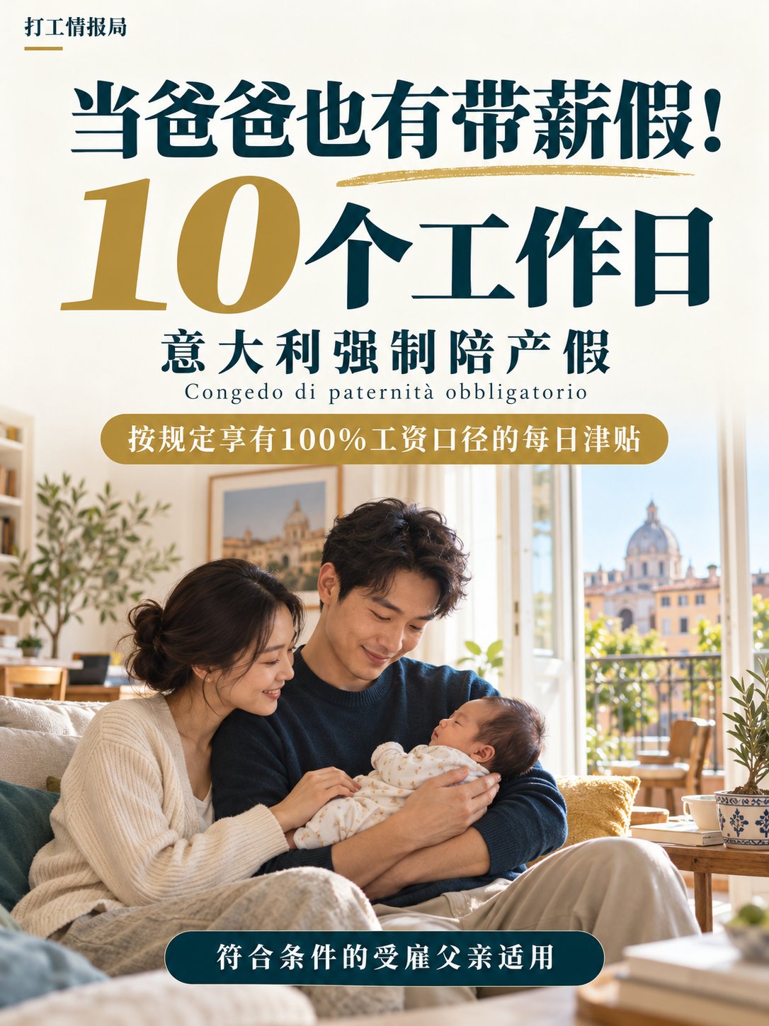 当爸爸也有带薪假！10天怎么请？