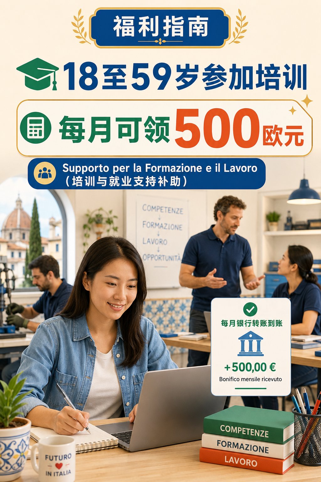 18至59岁参加培训，每月可领500欧元