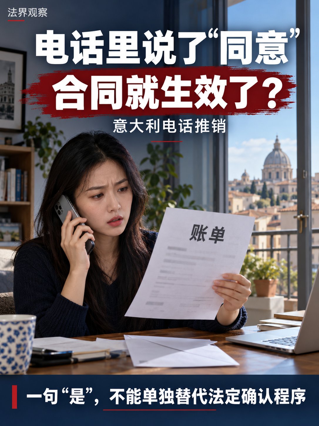 意大利电话推销：只说一句“同意”，合同就生效了？