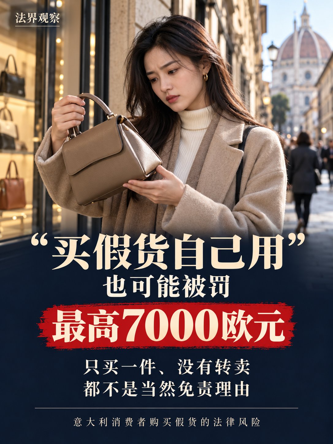 在意大利，买假货自己用，也可能被罚最高7000欧元