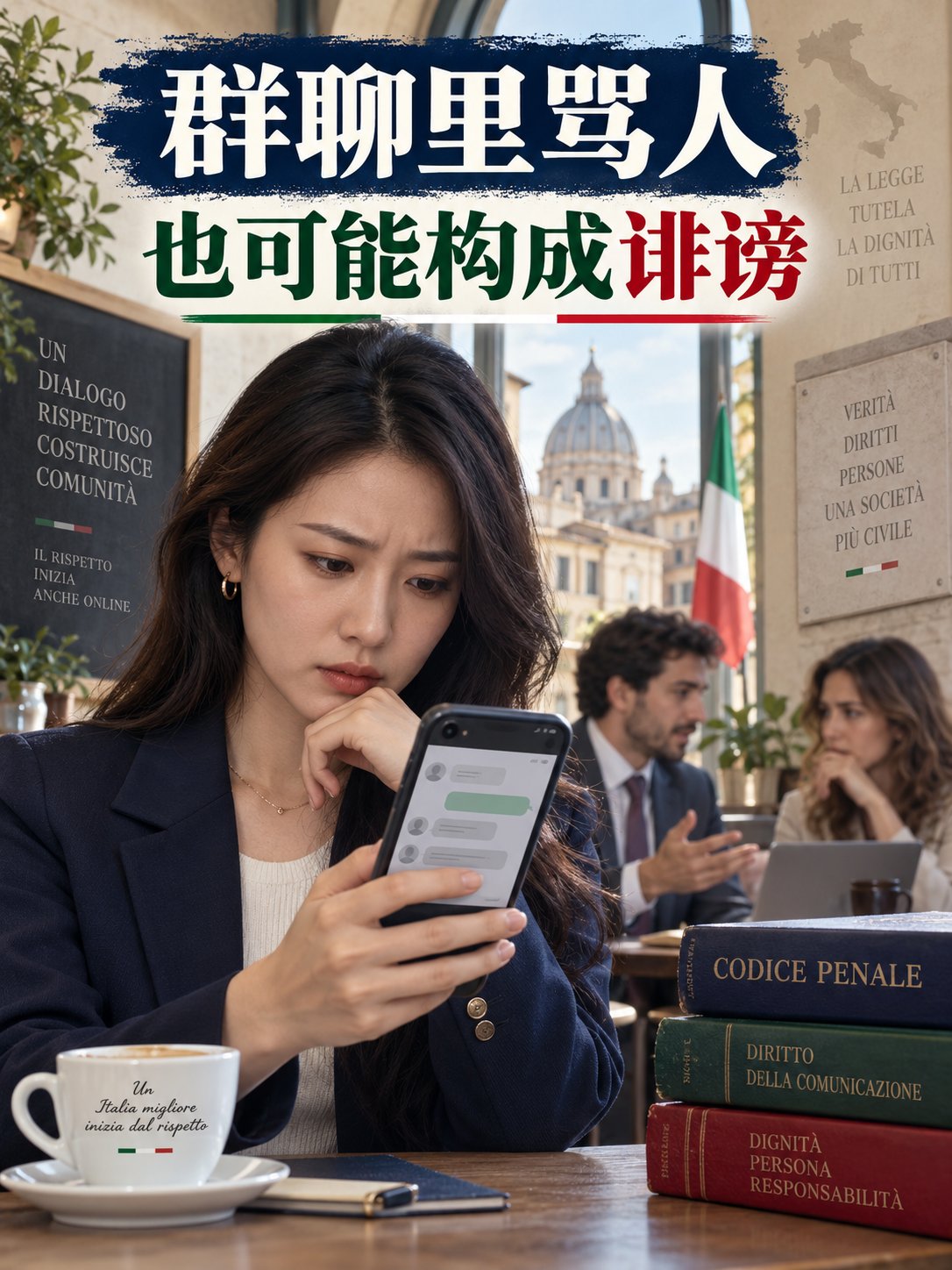 在微信群或WhatsApp群里骂人，也可能构成诽谤
