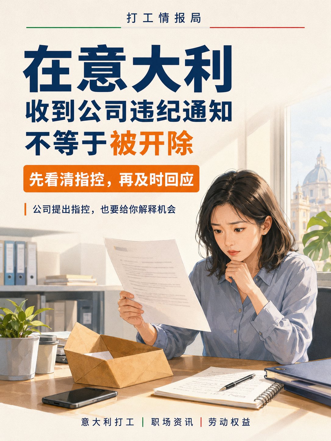 在意大利，收到公司违纪通知，不等于被开除