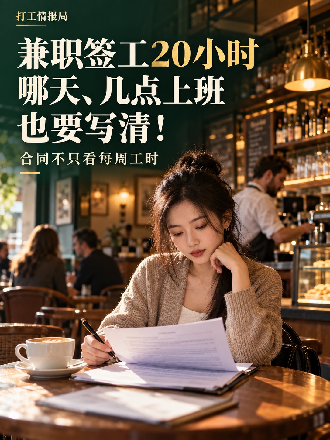 兼职合同只写“每周20小时”，哪天上班全听老板的？
