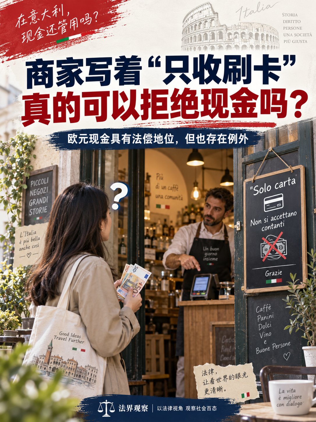 商家写着“只收刷卡”，真的可以拒绝现金吗？