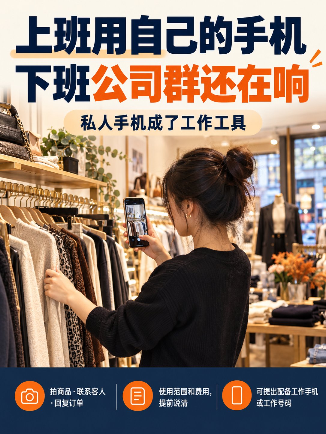 老板要求用私人手机办公，下班后还要回复工作消息