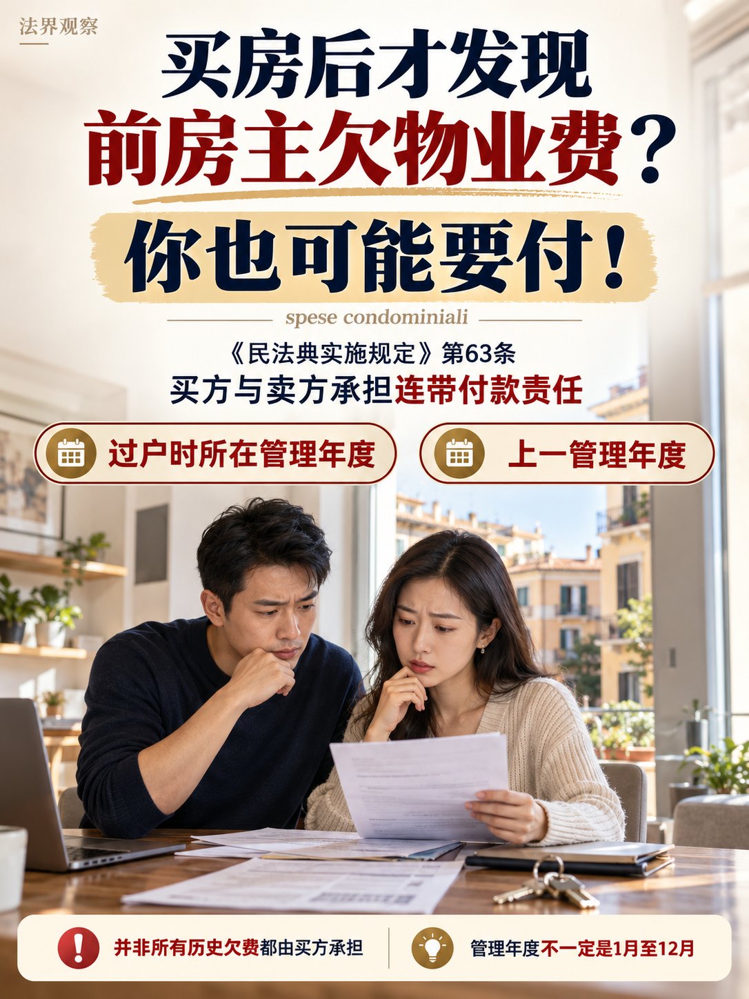 买房后才发现前房主欠物业费，你也可能要付！