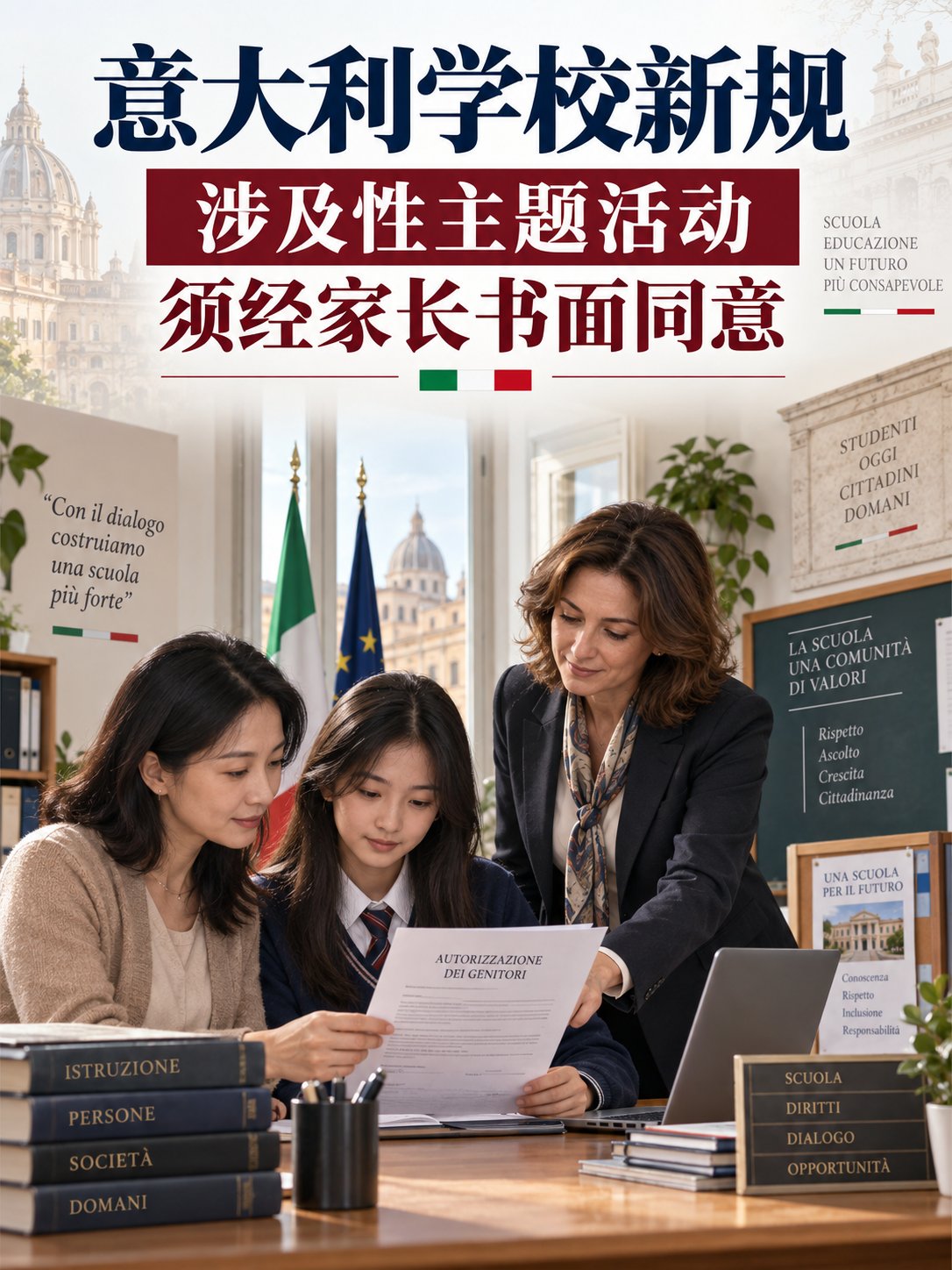 意大利学校新规：涉及性主题活动须经家长书面同意