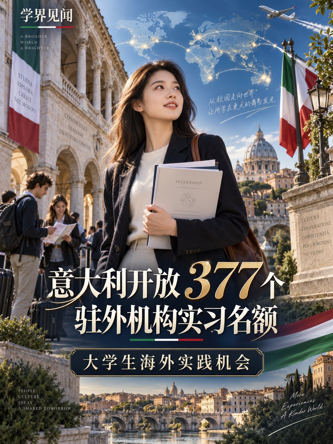 意大利开放377个驻外机构实习名额