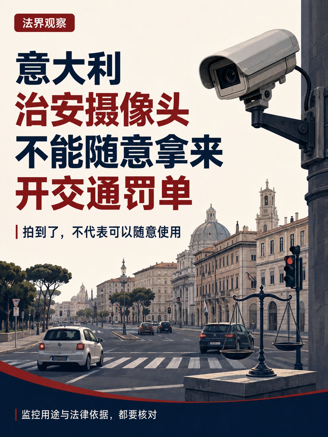 意大利：治安摄像头不能随意拿来开交通罚单