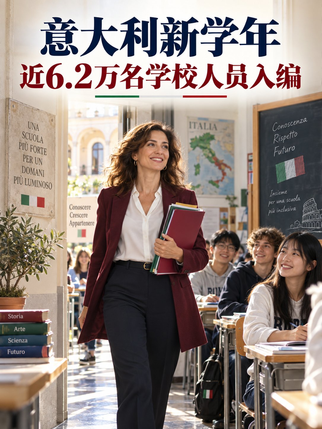 意大利新学年获批近6.2万名学校人员入编