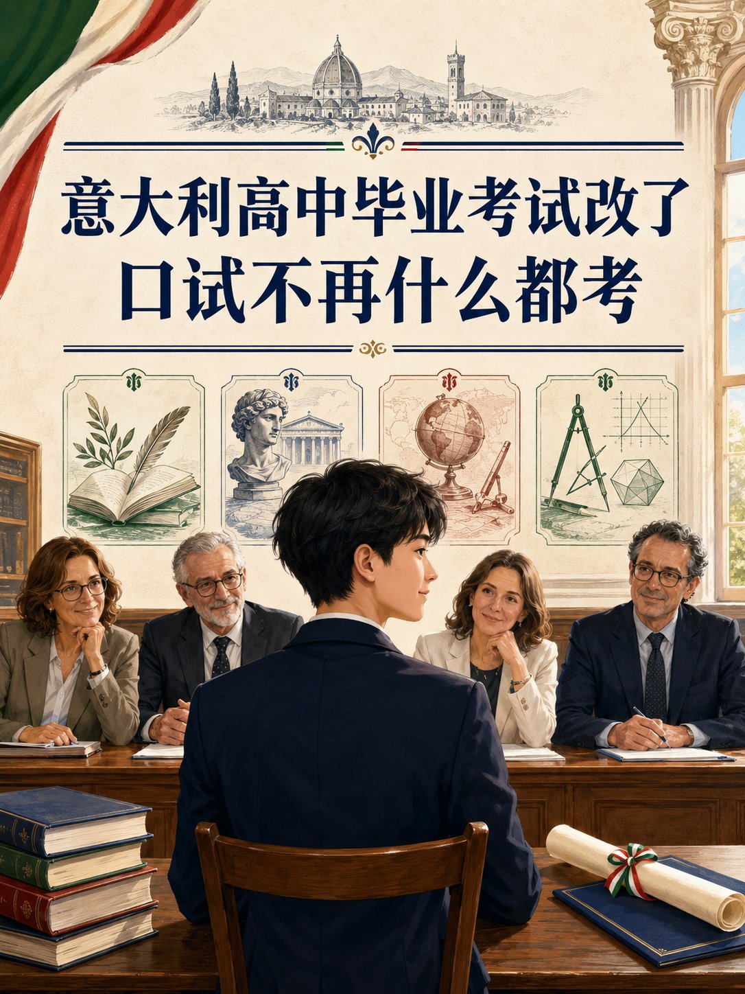 意大利高中毕业考试改了，口试不再什么都考