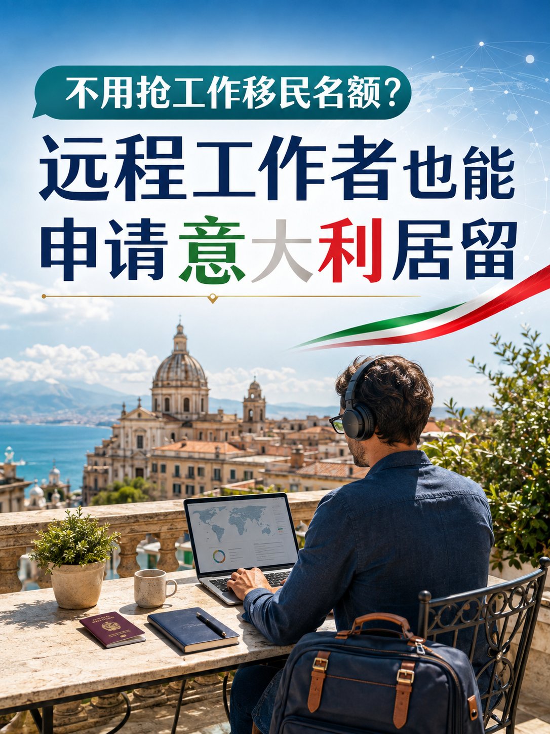 不用抢工作移民名额？远程工作者也能申请意大利居留