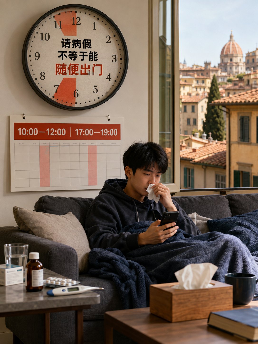 请病假不等于能随便出门：这4个小时必须在家