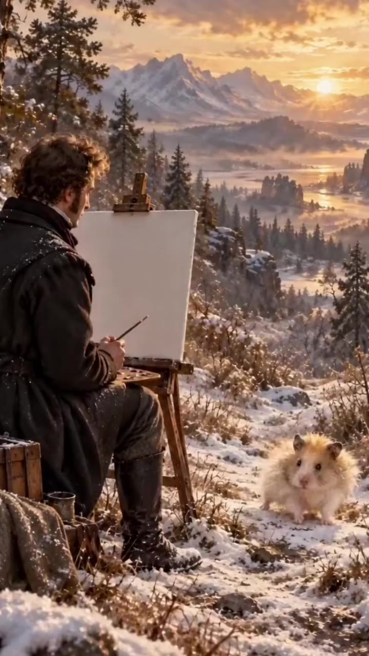 当一只小仓鼠，遇见浪漫主义大师 ❄️🎨