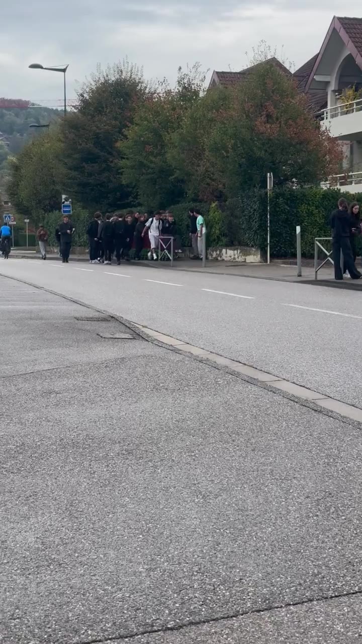 法国安纳西｜早上路过高中，撞见学生罢课现场