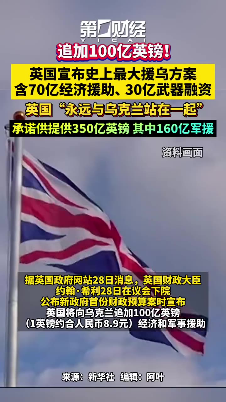 英国宣布史上最大援乌方案