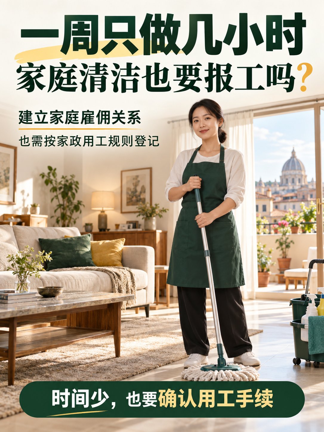 在意大利做家庭清洁，一周只做几小时也要报工吗？