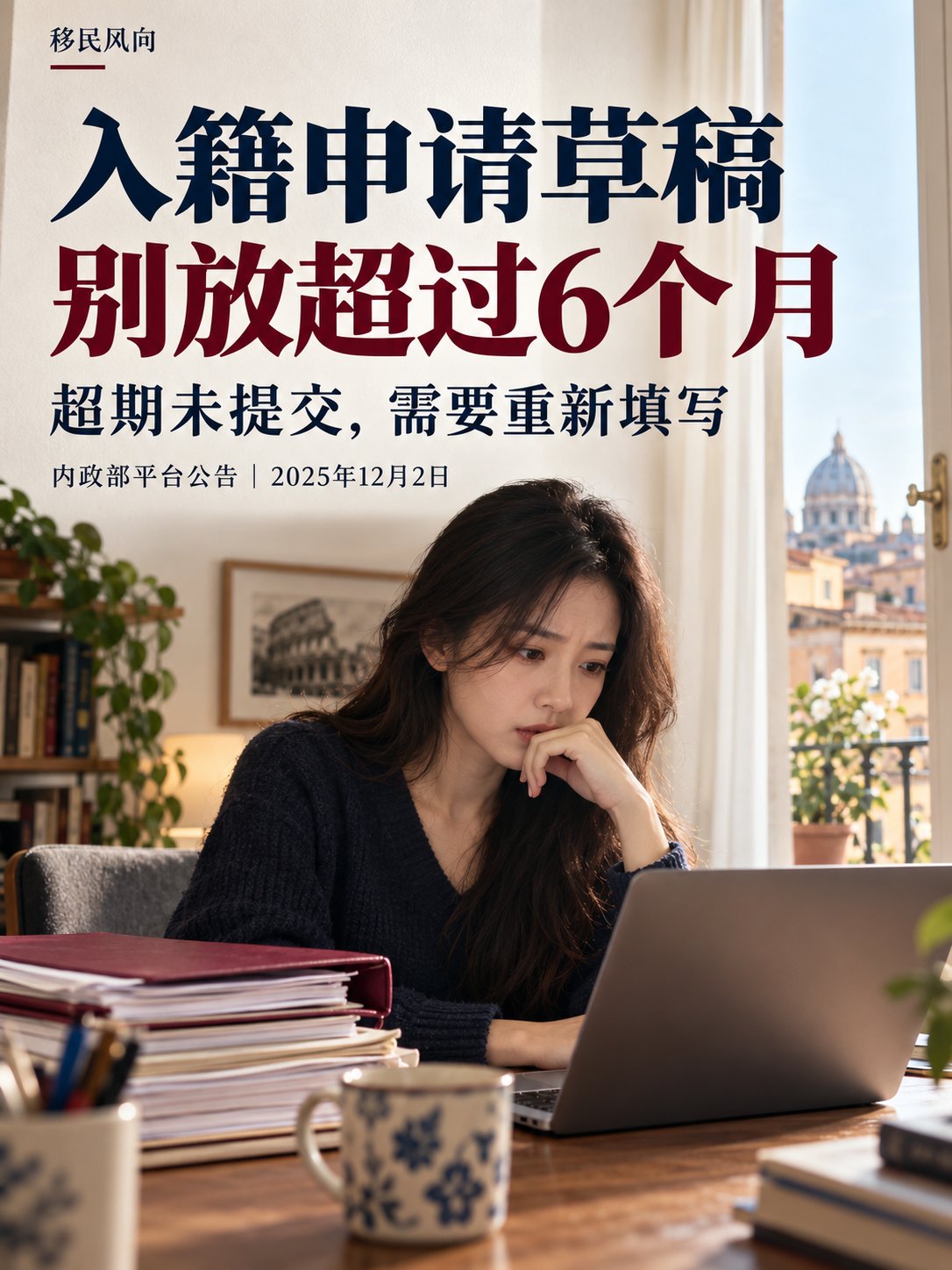 意大利入籍申请：草稿放超6个月，需要重新填写！