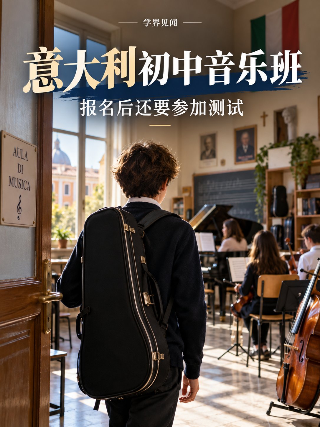 初中音乐班，报名后还要参加测试