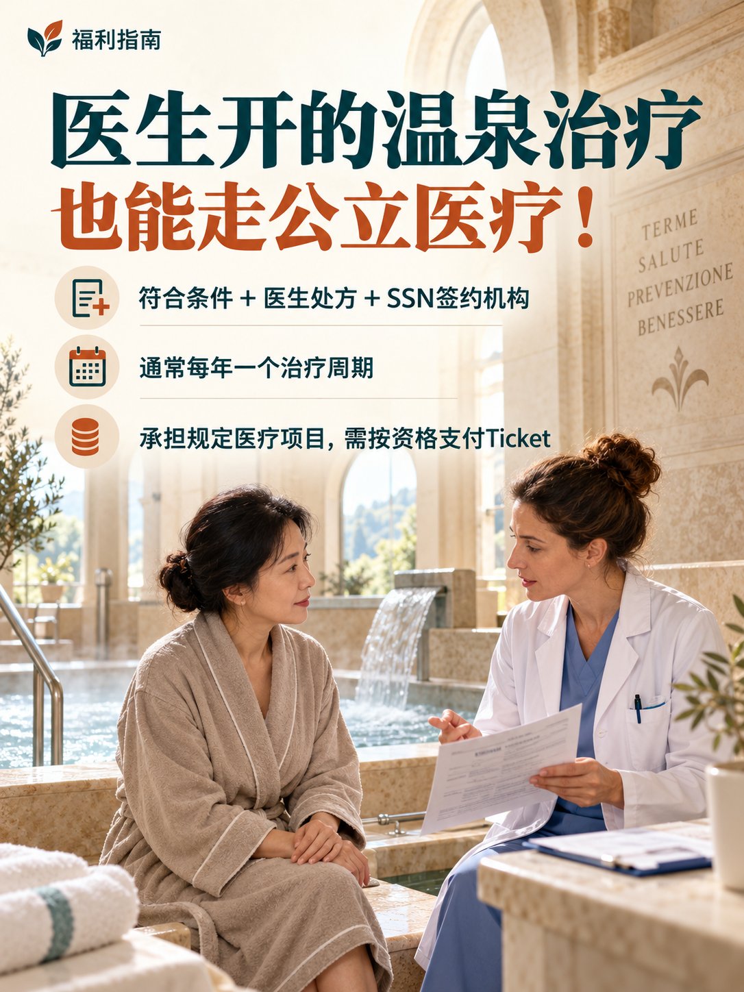 在意大利，医生开的温泉治疗也能走公立医疗！