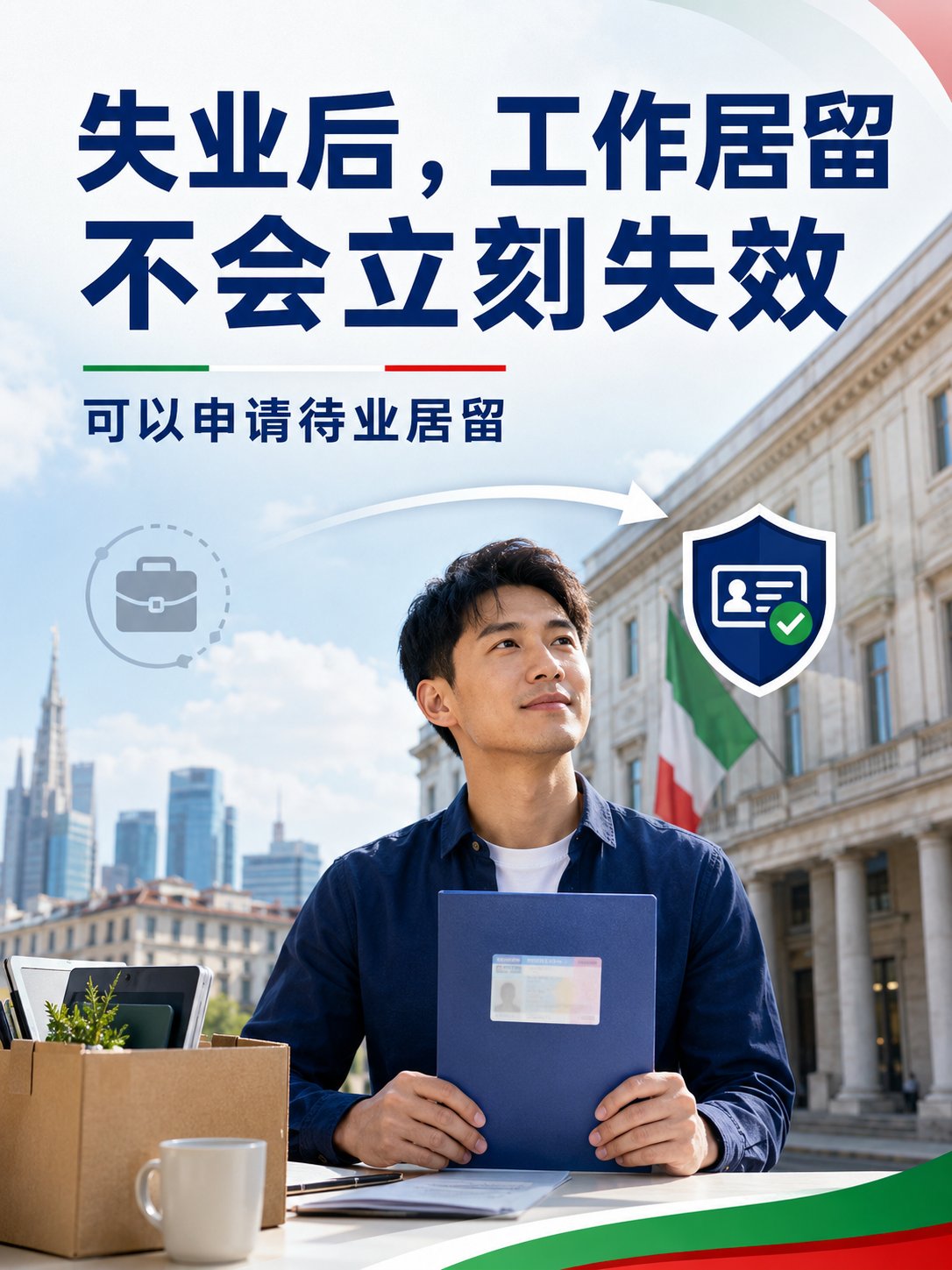 在意大利失业后，工作居留不会立刻失效