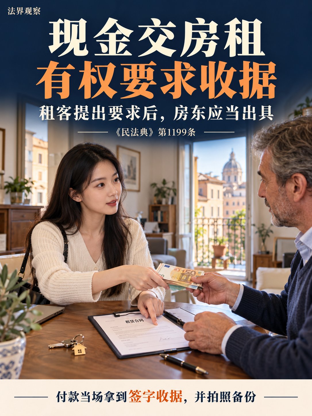 现金交房租，房东能拒绝开收据吗？