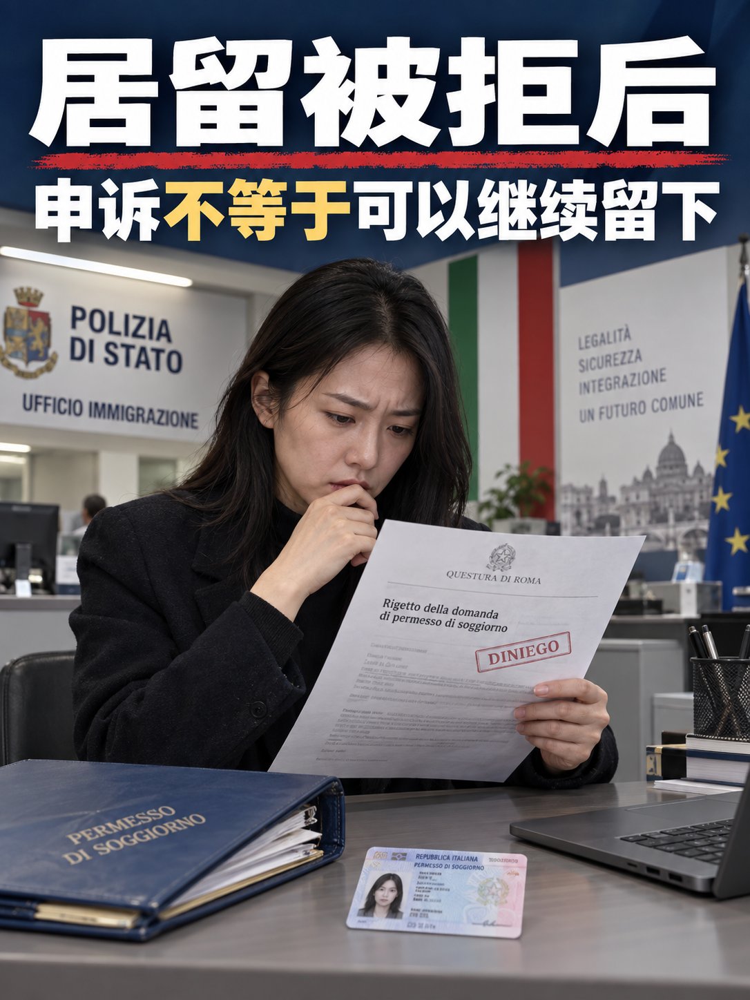 居留被拒后，申诉不代表可以继续留下