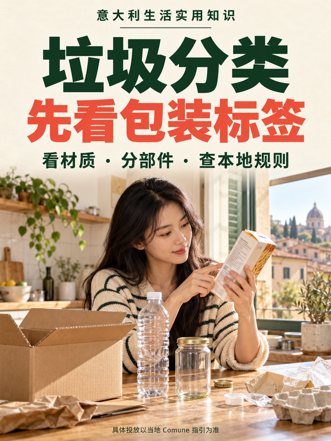 意大利垃圾分类别靠猜：包装上的这几个词先看懂♻️