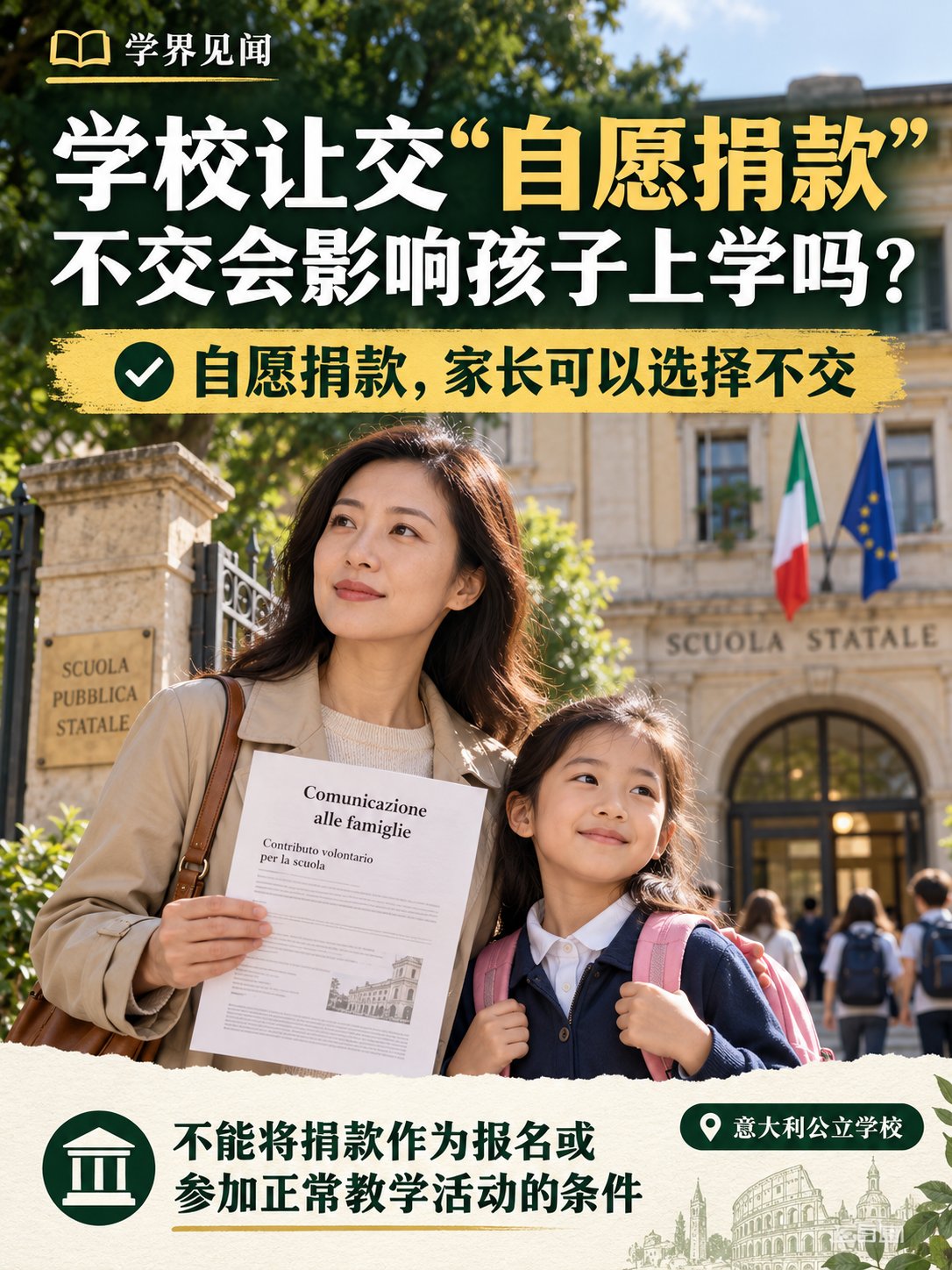 学校让交“自愿捐款”，不交会影响孩子上学吗？