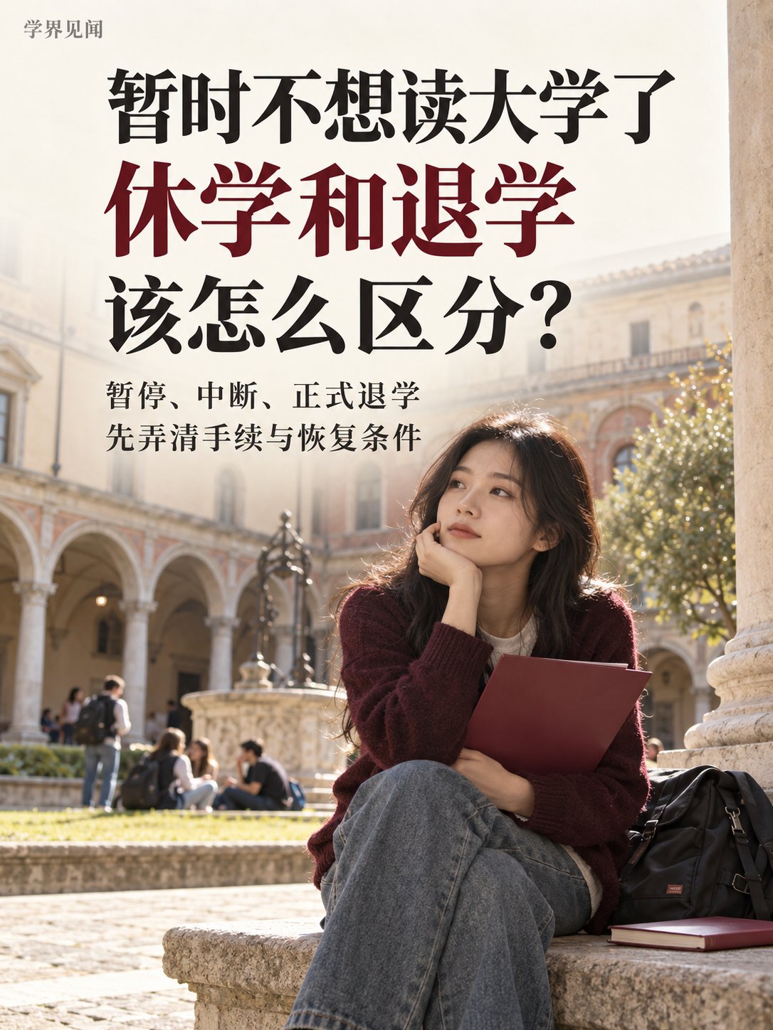 暂时不想读大学了，休学和退学该怎么区分？
