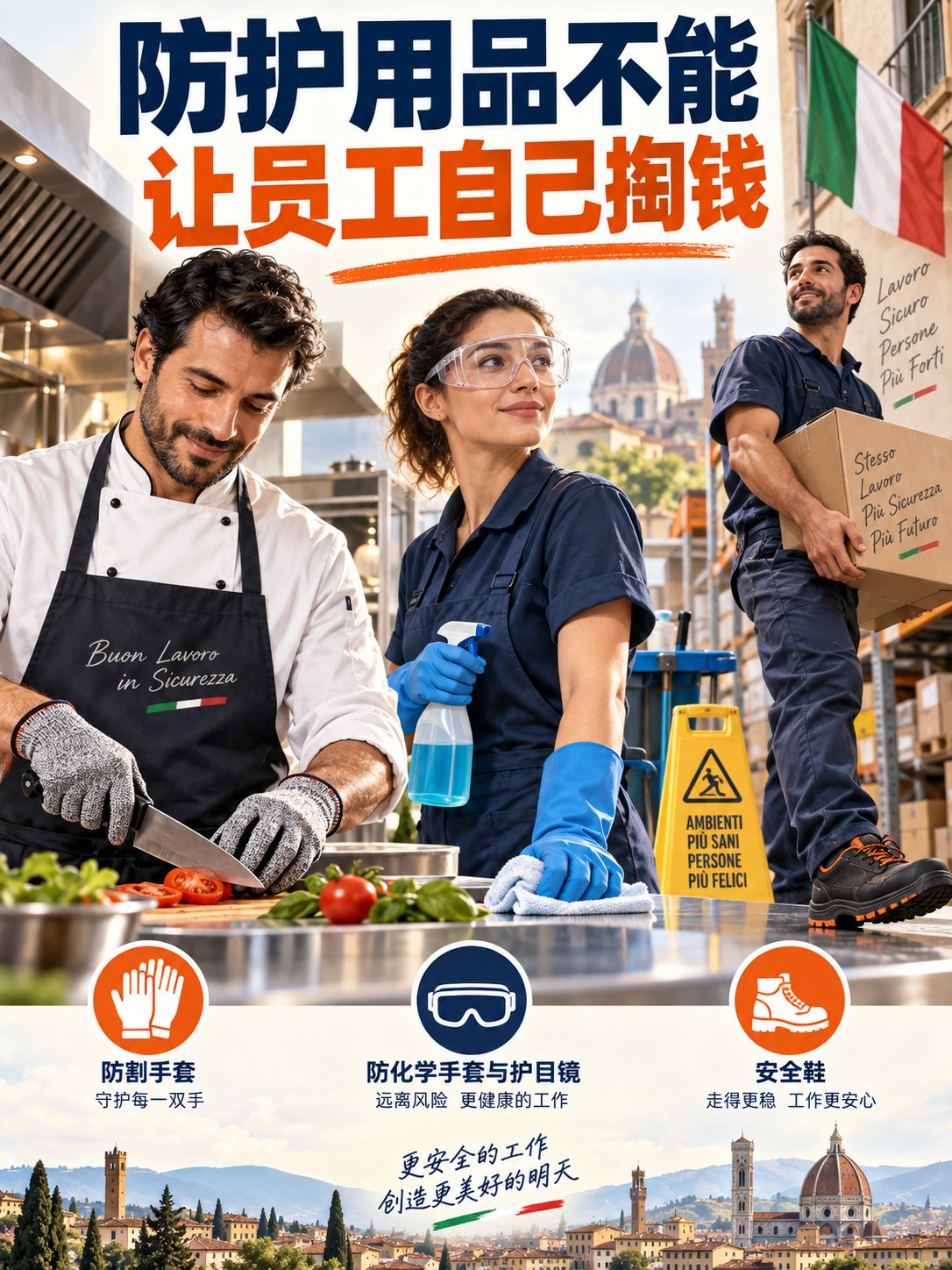 上班要用的防护用品，不能让员工自己买