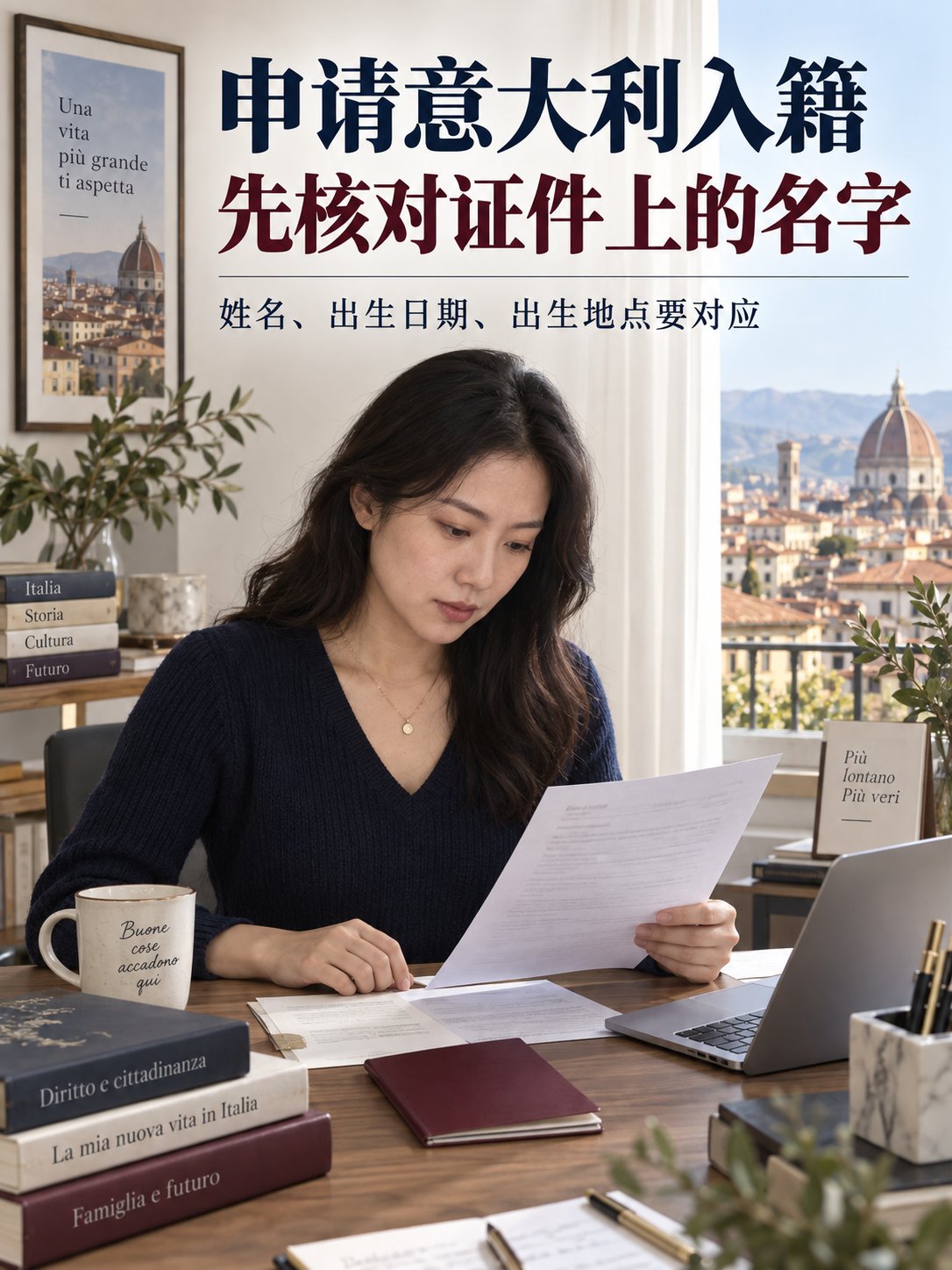 申请意大利入籍，先核对证件上的名字