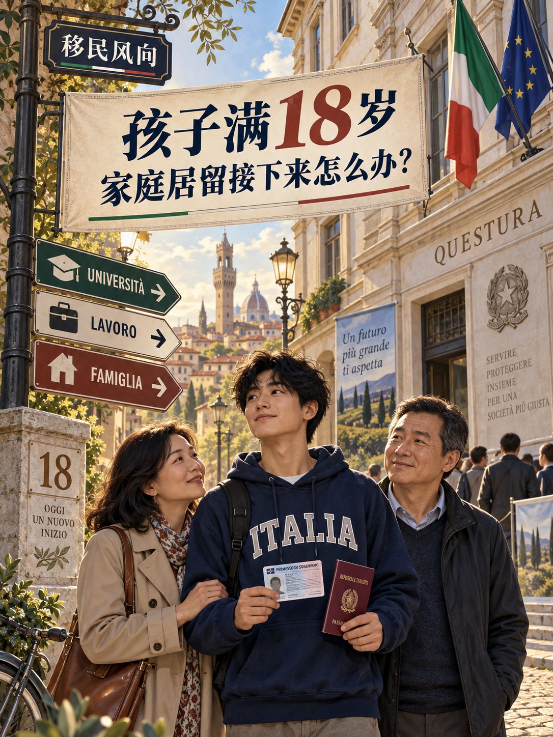 孩子满18岁，家庭居留接下来怎么办？