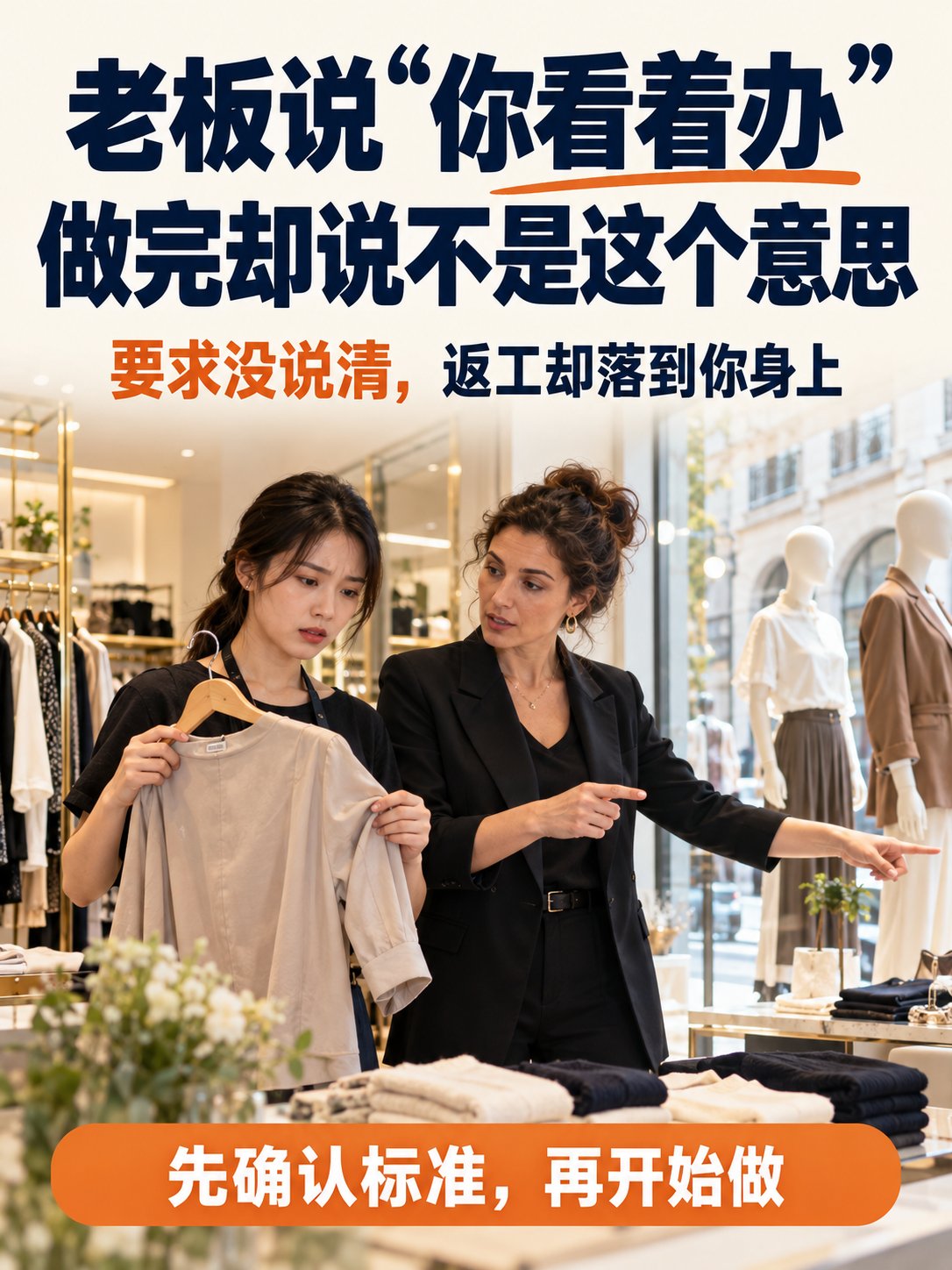 老板说“你看着办”，做完却说不是这个意思