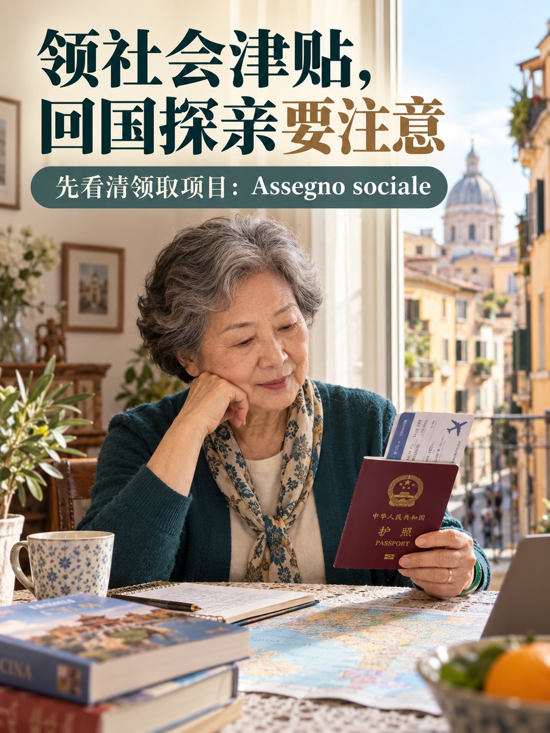 领意大利社会津贴，回国探亲能待多久？