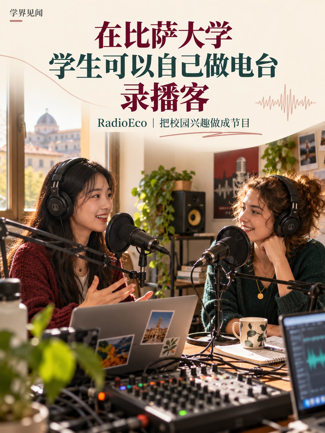 学生可以自己做电台、录播客