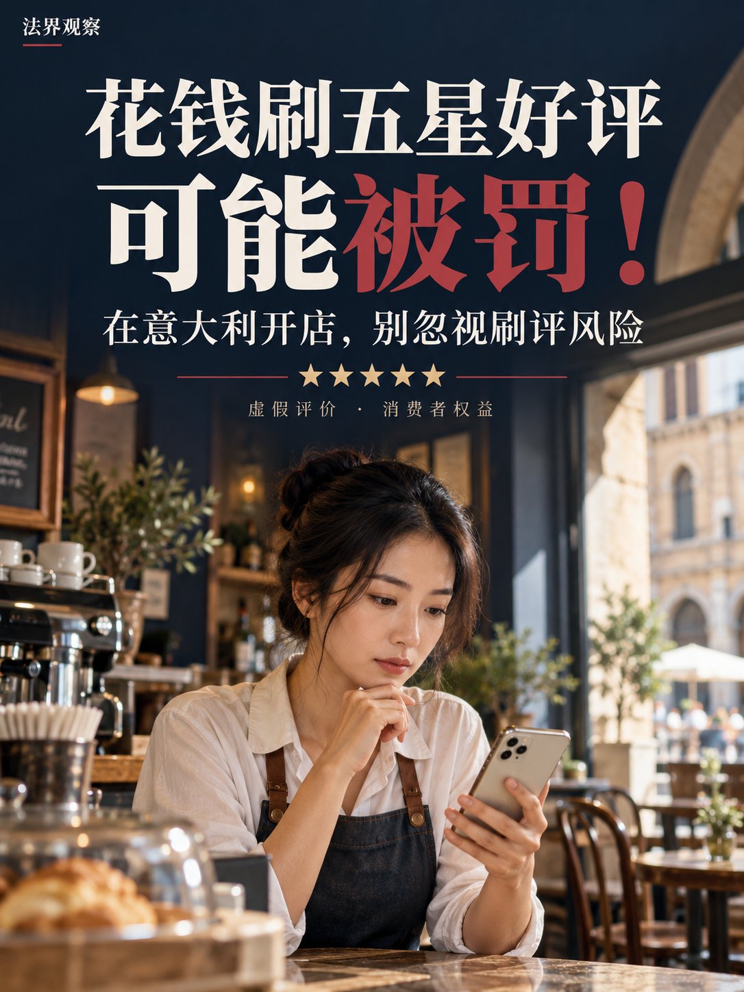 在意大利开店，花钱刷五星好评，可能被罚！