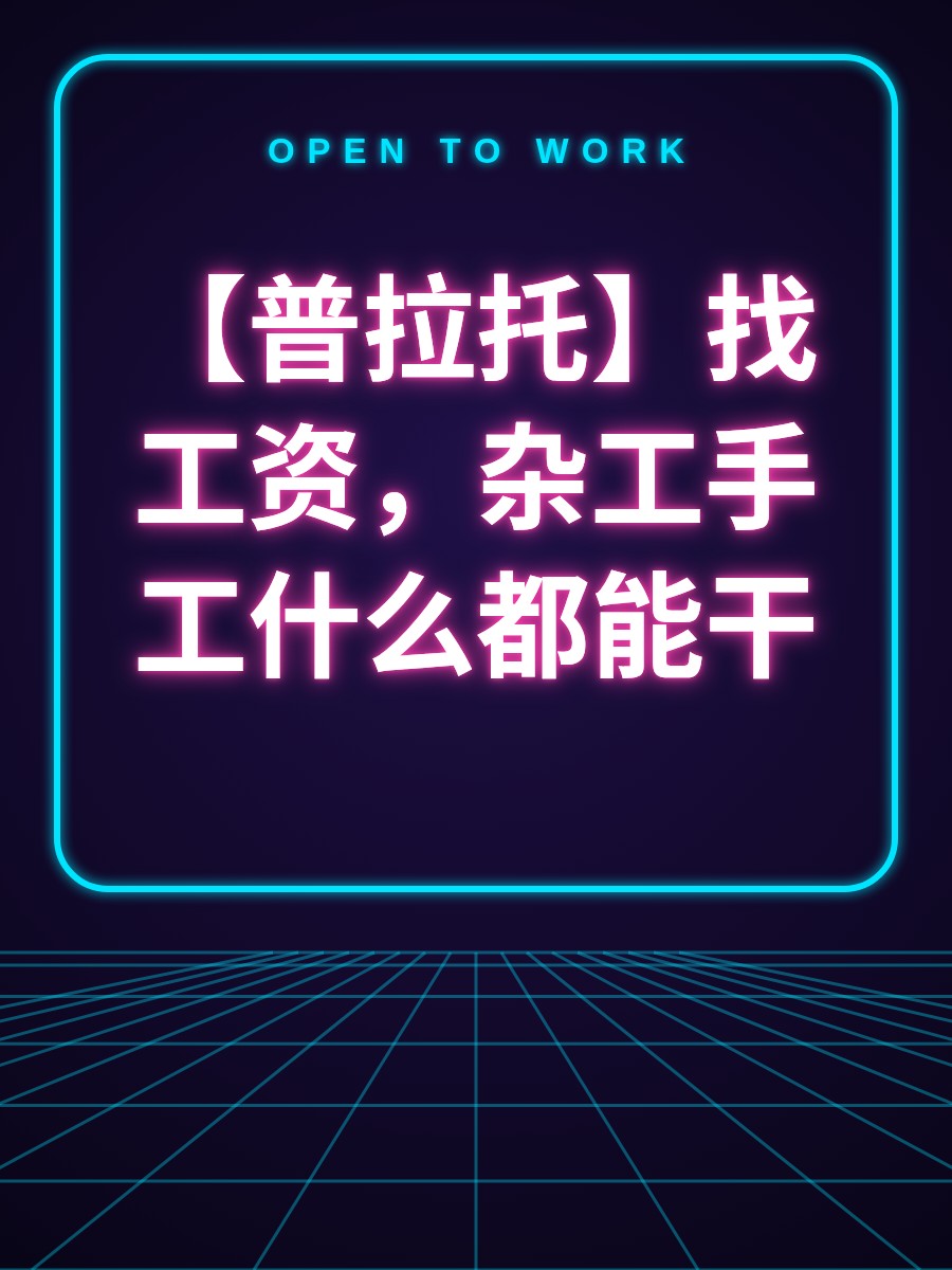 【普拉托】找工资，杂工手工什么都能干