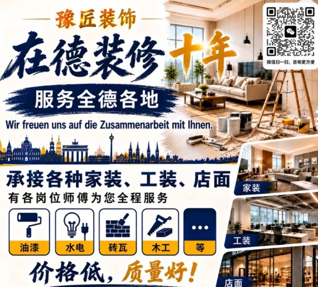 【法兰克福】老牌装修团队（近十年经验，服务全德）