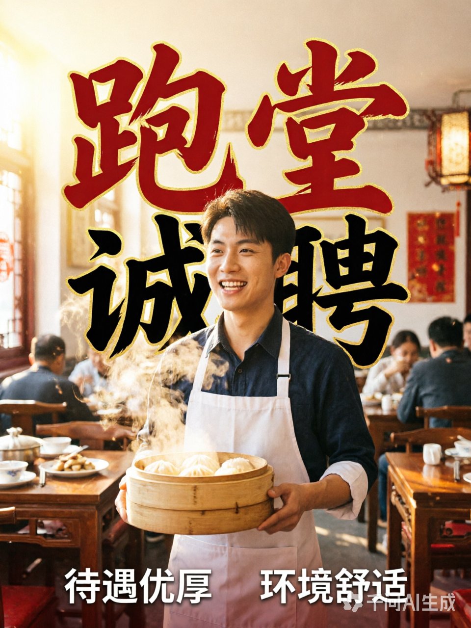 【慕尼黑周边】大型蒙古自助餐招聘有经验跑堂（会英语，50岁以下，待遇优）