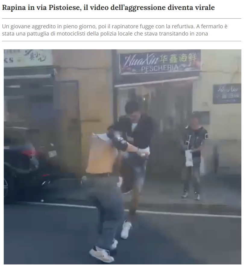 普拉托华人街当街抢项链！华人遭袭，警方摩托巡逻队及时截停嫌疑人