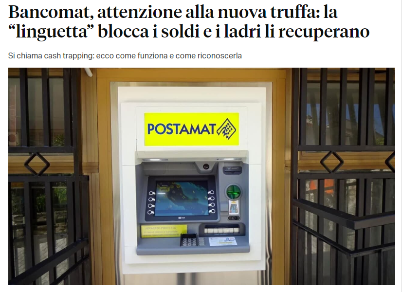 ATM取钱出现这个情况千万别走！小偷用一根金属条卡住现金，等你离开再取走