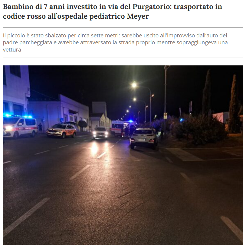 普拉托7岁华人男童下车过马路遭撞，紧急送医后已出院