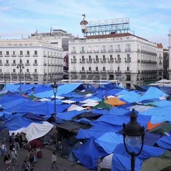 马德里高院拒绝立即清场，太阳门住房露营暂时继续